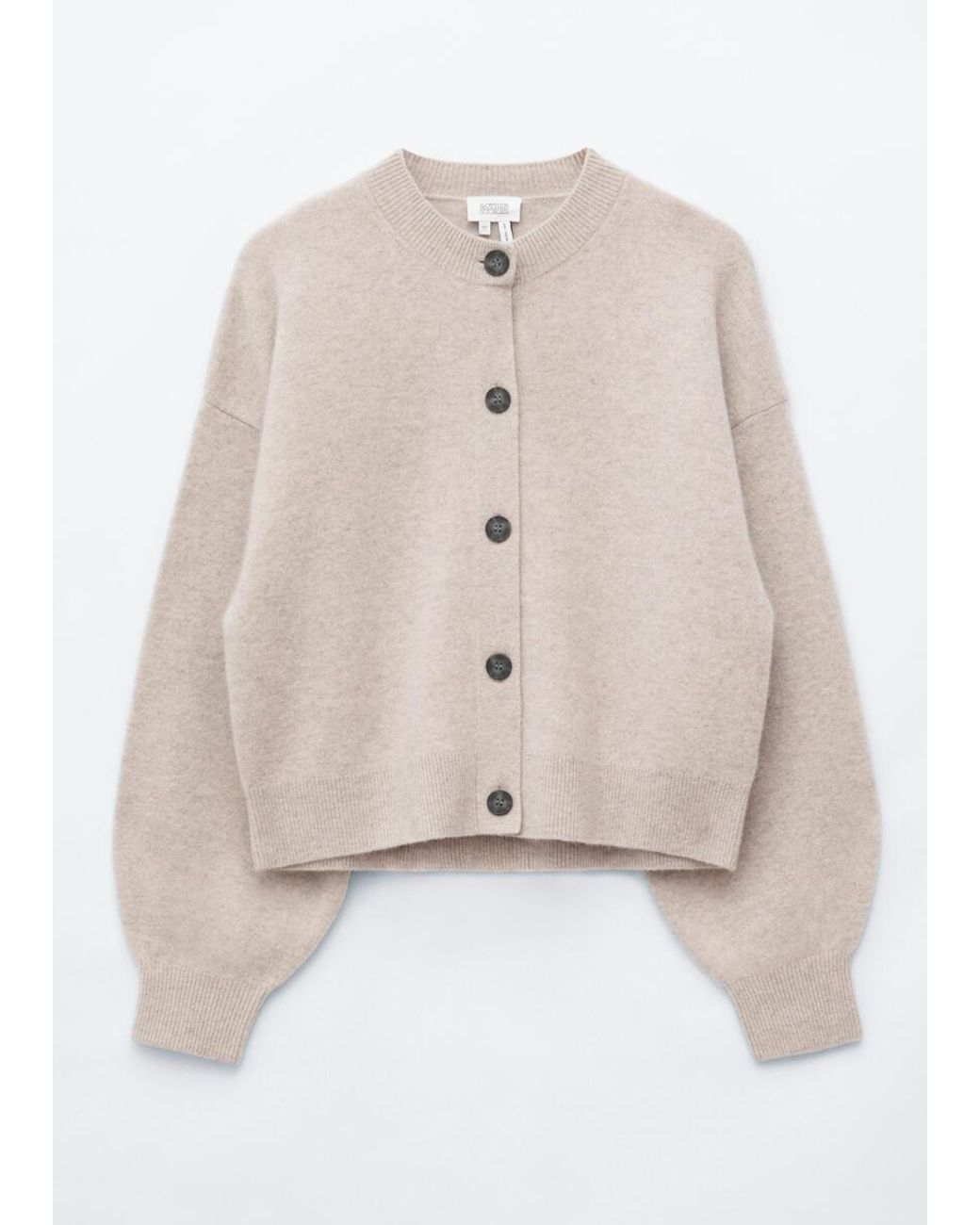 & Other Stories Gray Boiled Merino Cardigan