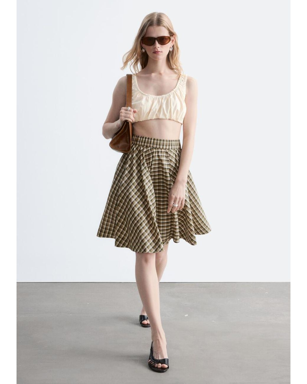 & Other Stories Natural Gathered Bralette