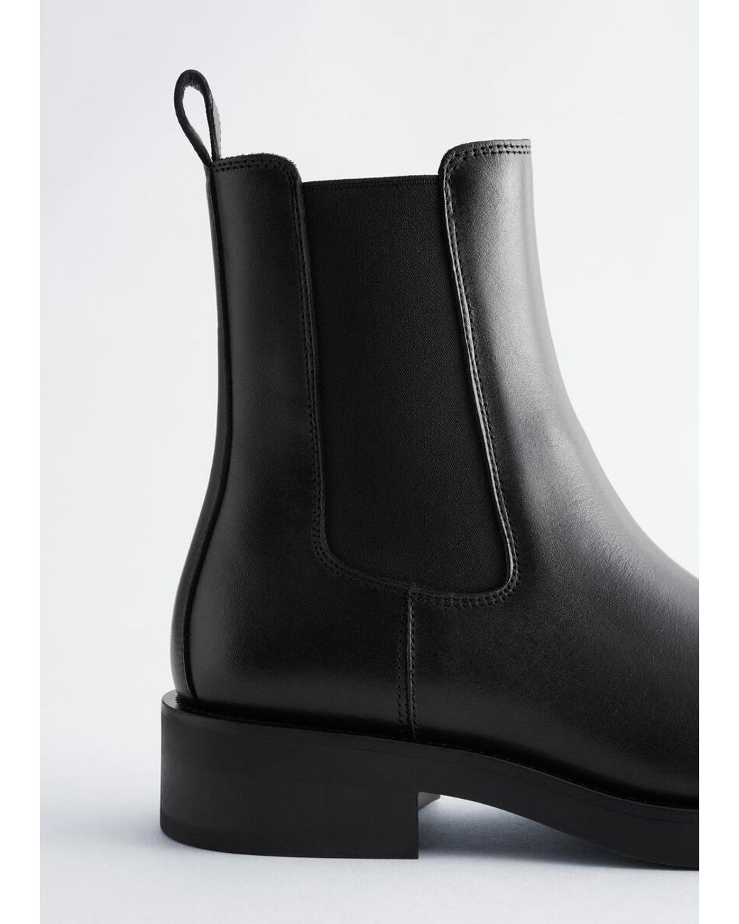 & Other Stories Black Leather Chelsea Boots