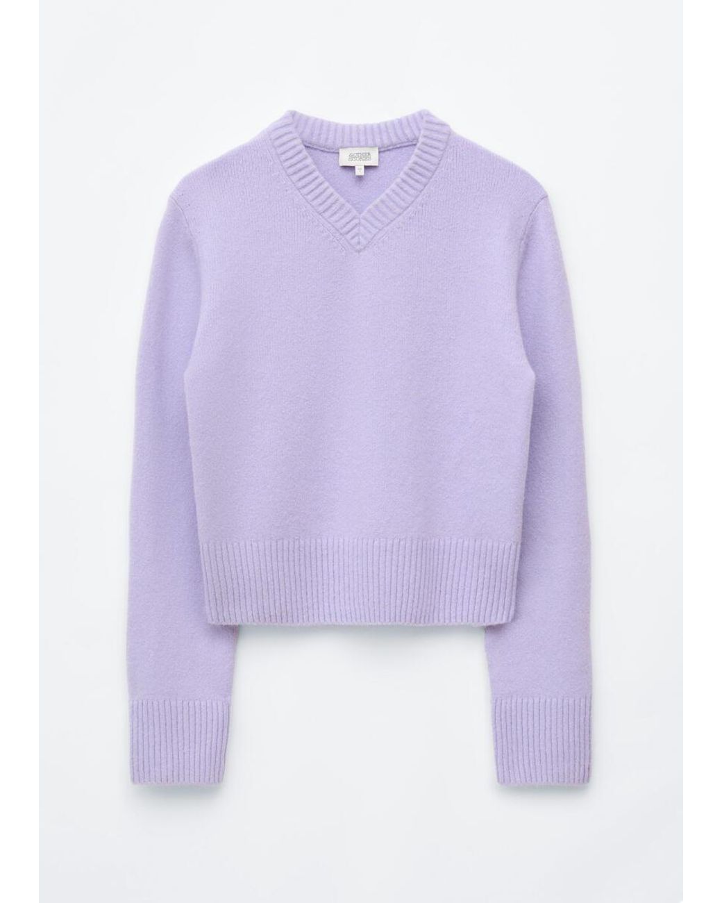 & Other Stories Gray V-Neck Jumper