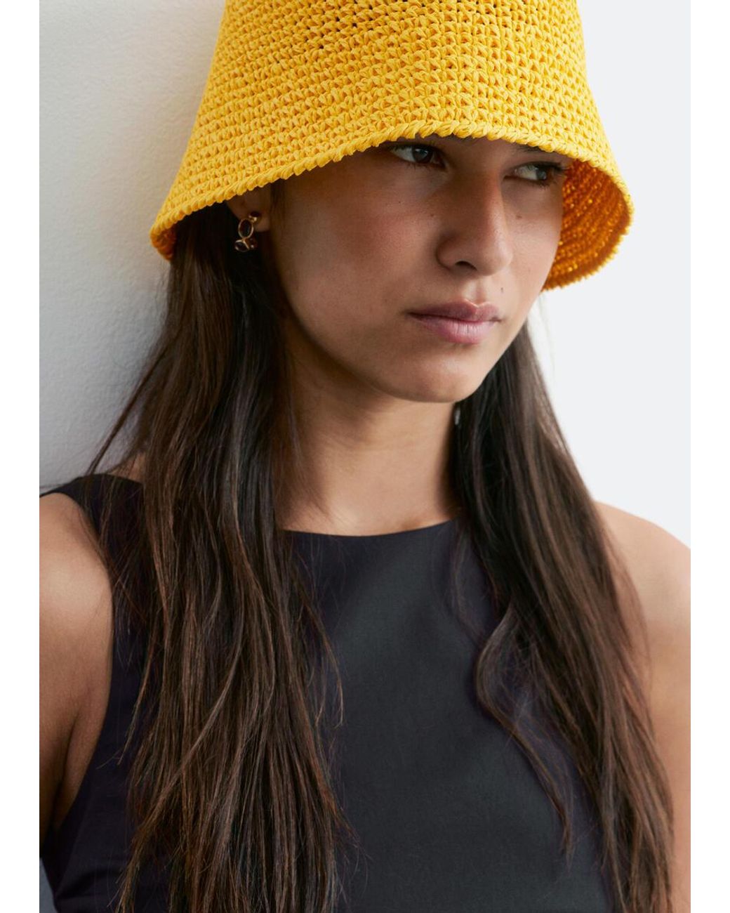 & Other Stories Black Woven Straw Hat