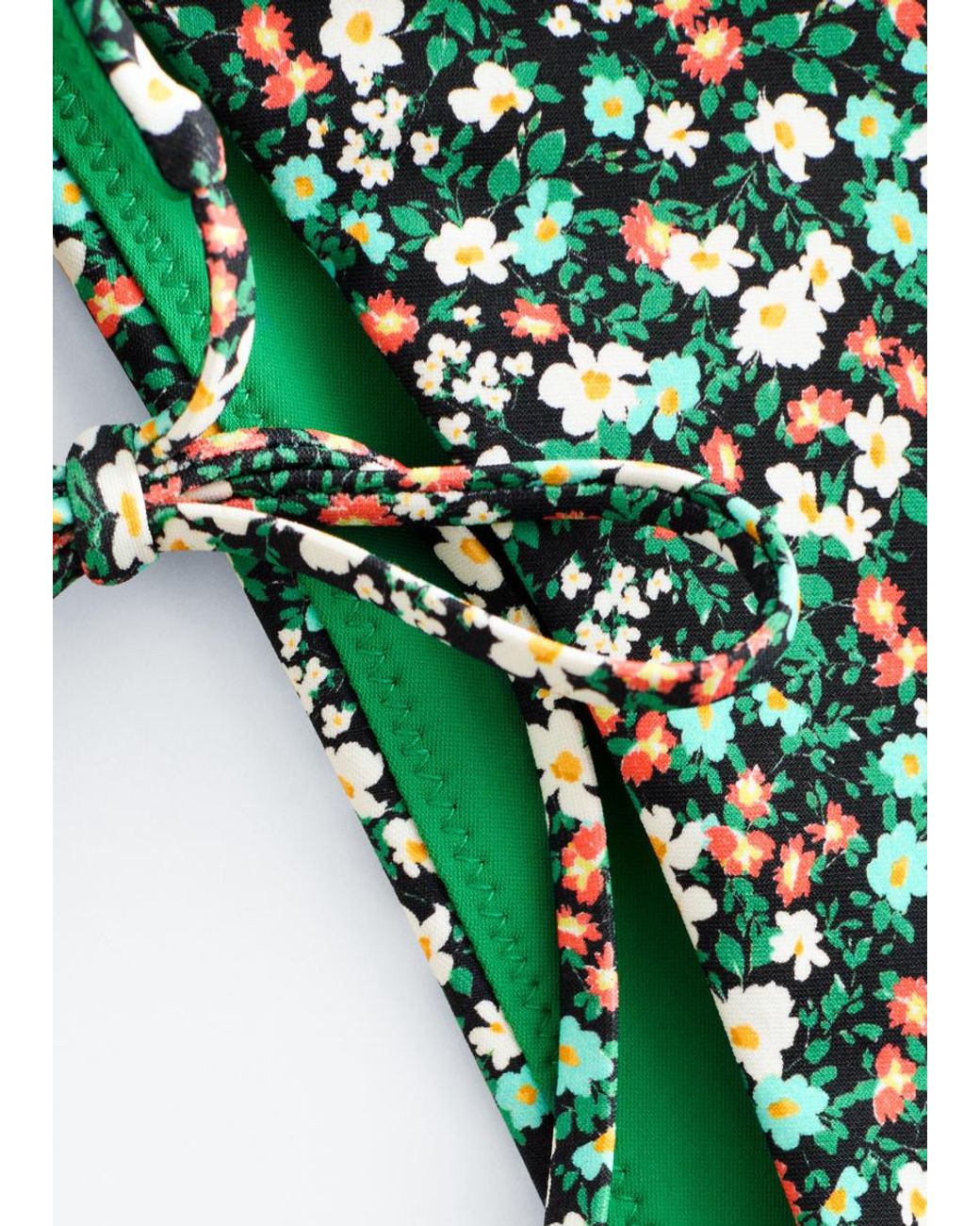 & Other Stories Brown Bow-Detail Underwire Bikini Top