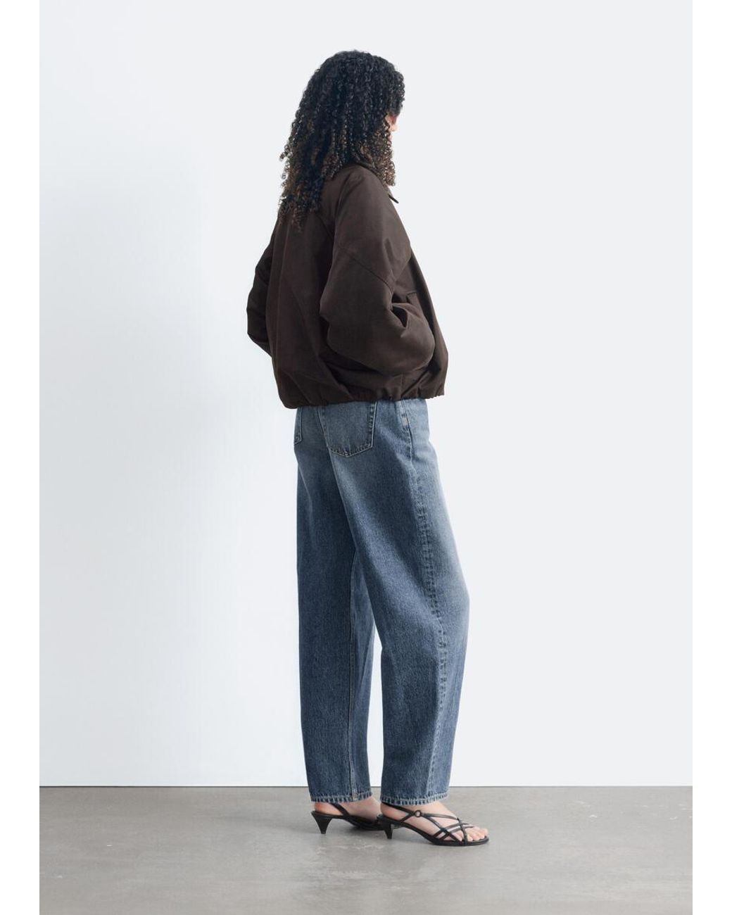 & Other Stories White Collared Bomber Jacket