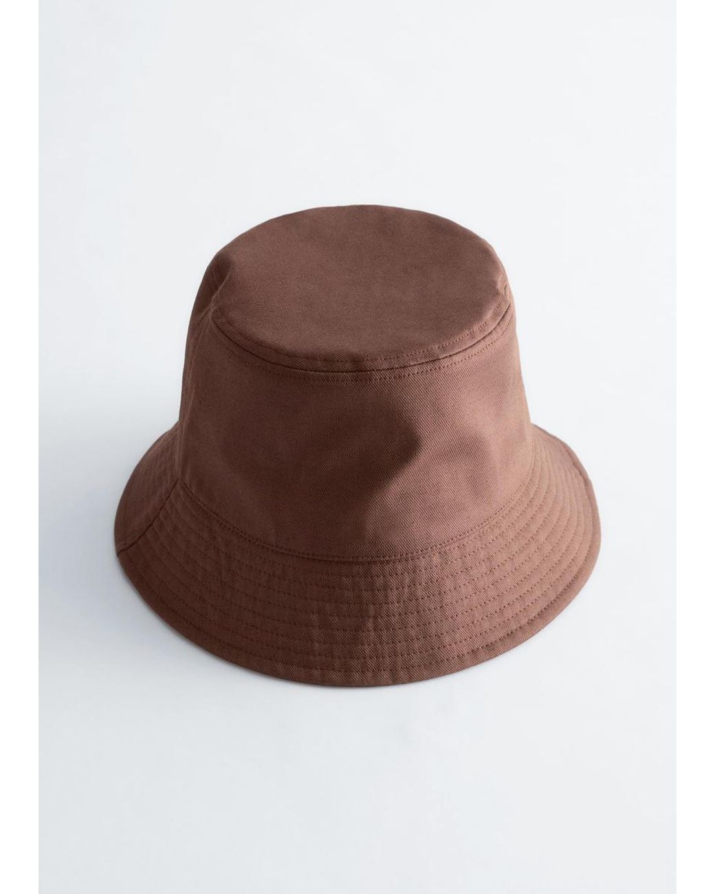 & Other Stories Brown Cotton-Linen Bucket Hat