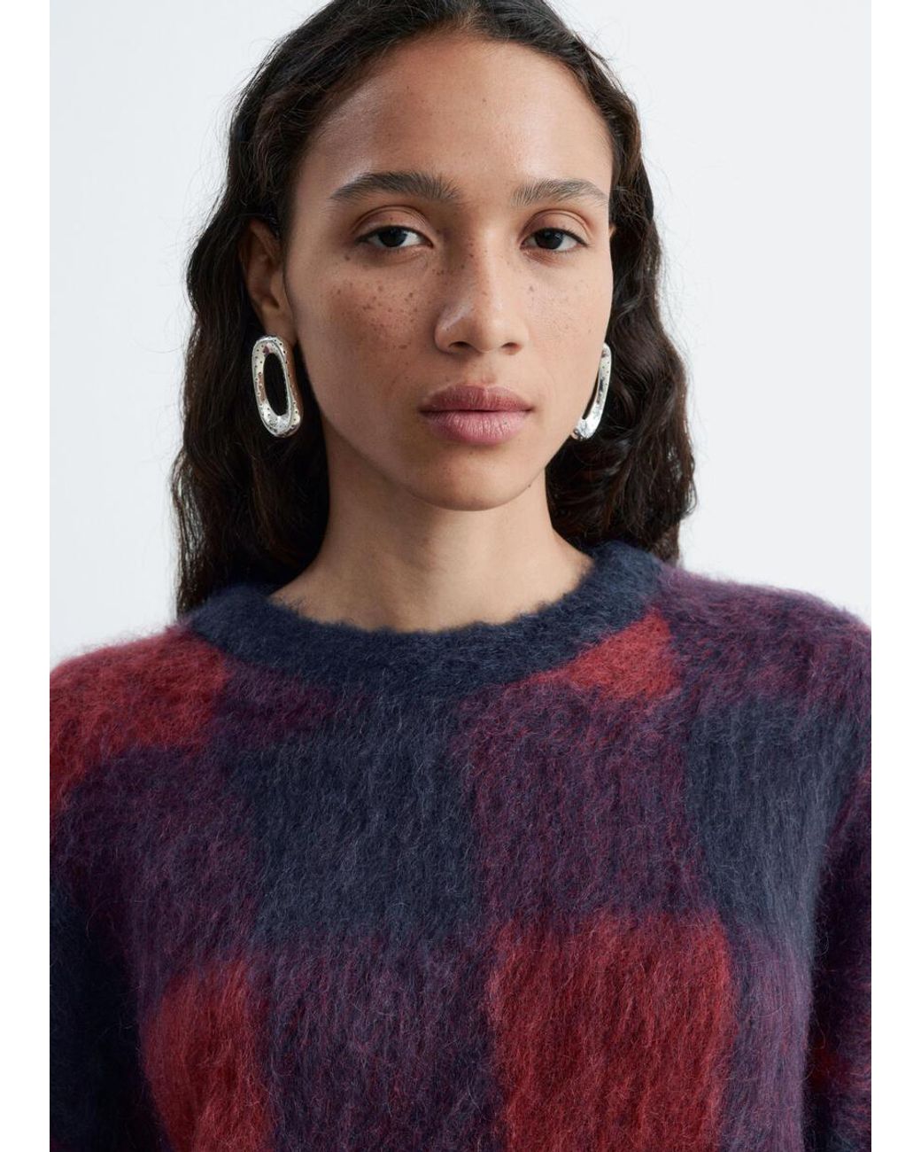 & Other Stories Blue Mohair Blend Jumper