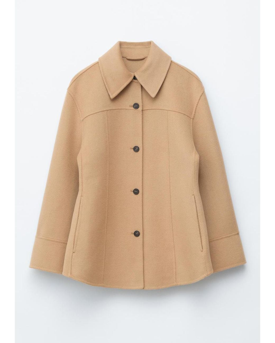 & Other Stories White Tapered Wool Jacket