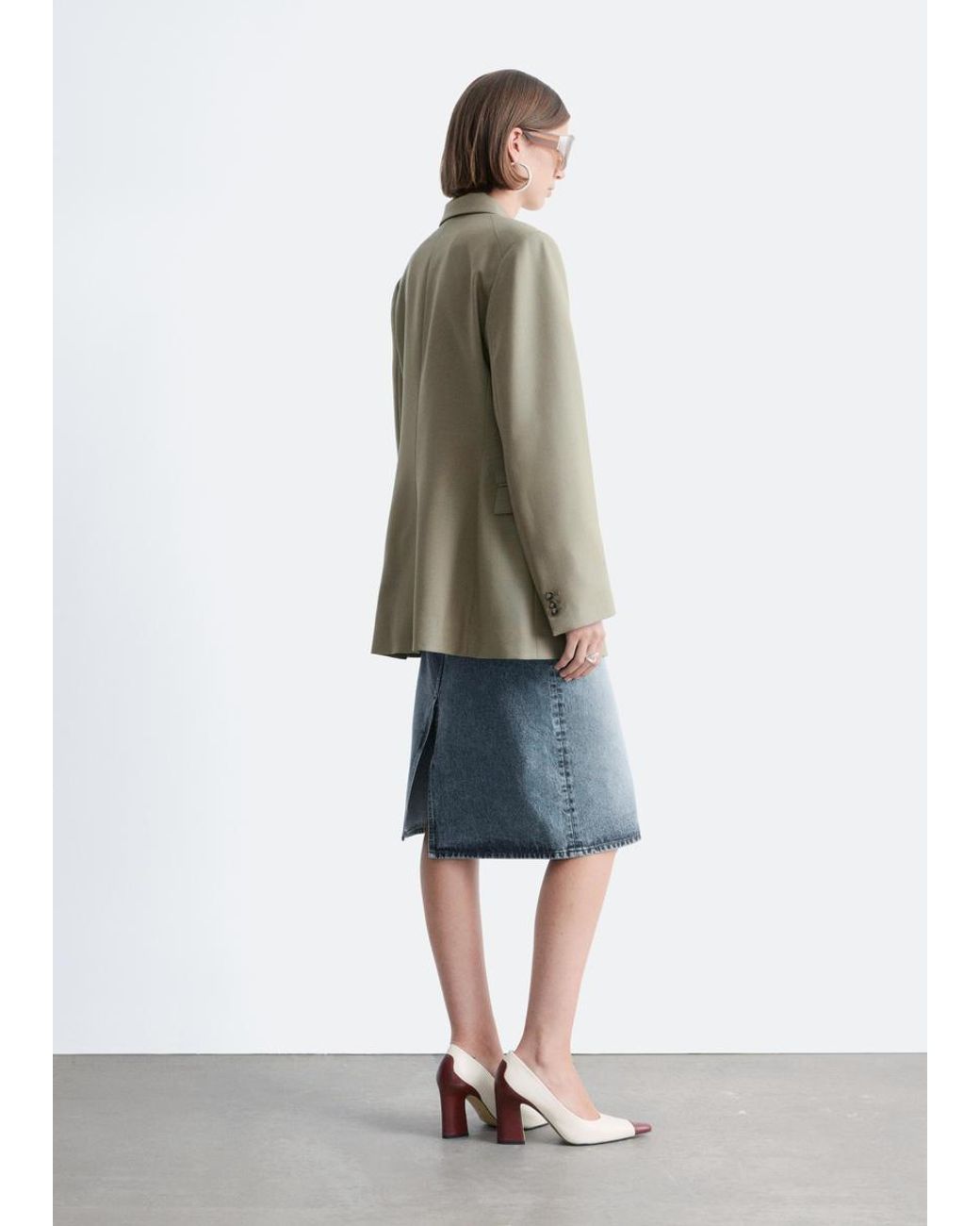 & Other Stories White Tapered Blazer