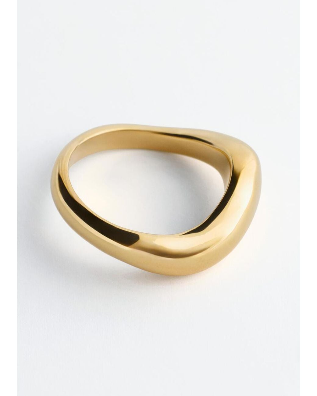 & Other Stories White Sculptural 2-Pack Ring Set