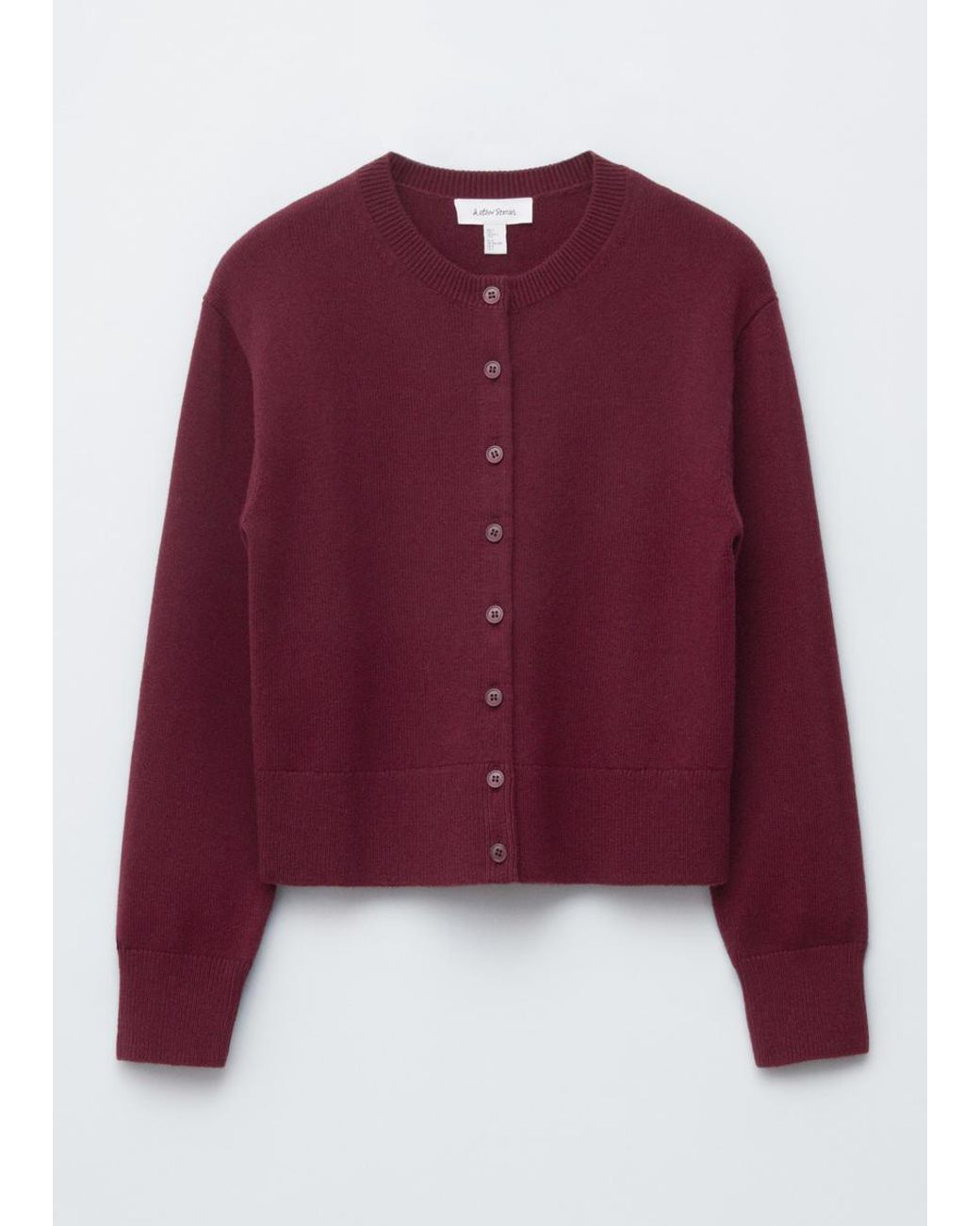 & Other Stories Red Thin-Knit Cardigan