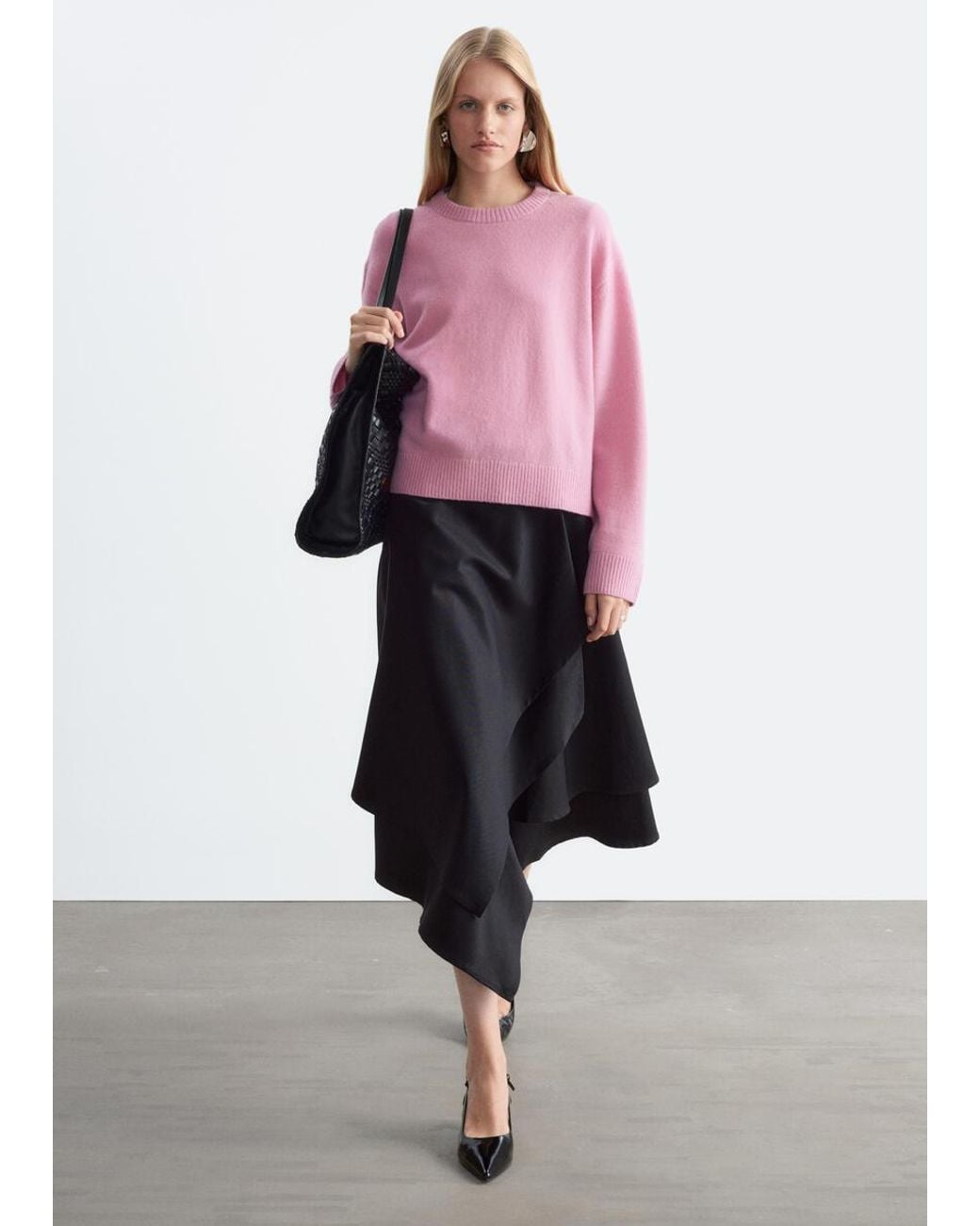 & Other Stories Pink Boxy Knit Jumper