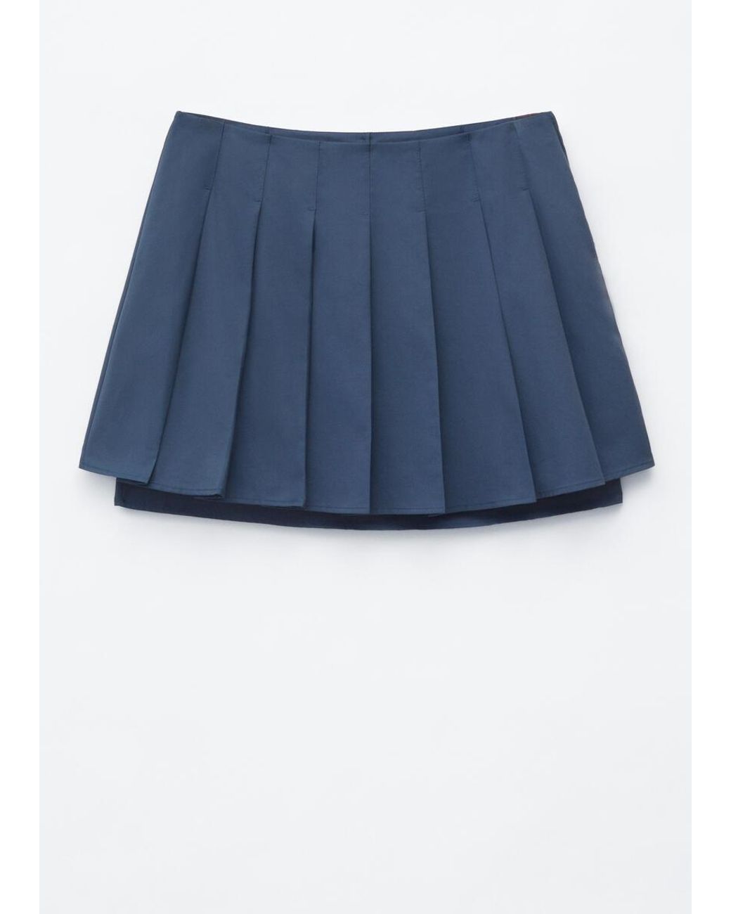 & Other Stories Blue Pleated Mini Skirt