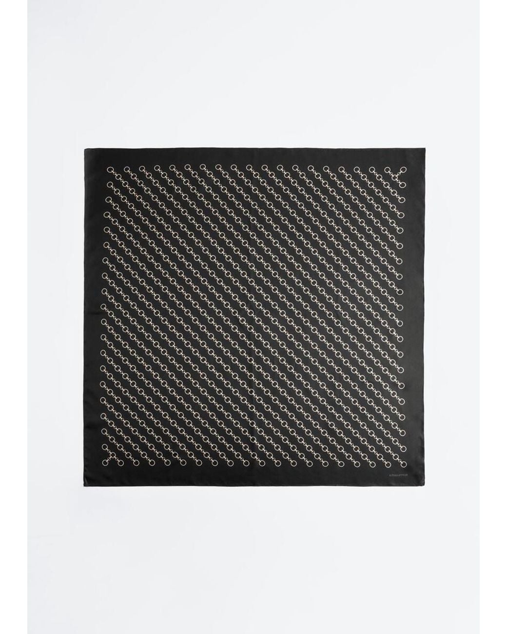 & Other Stories Black Printed Silk Scarf