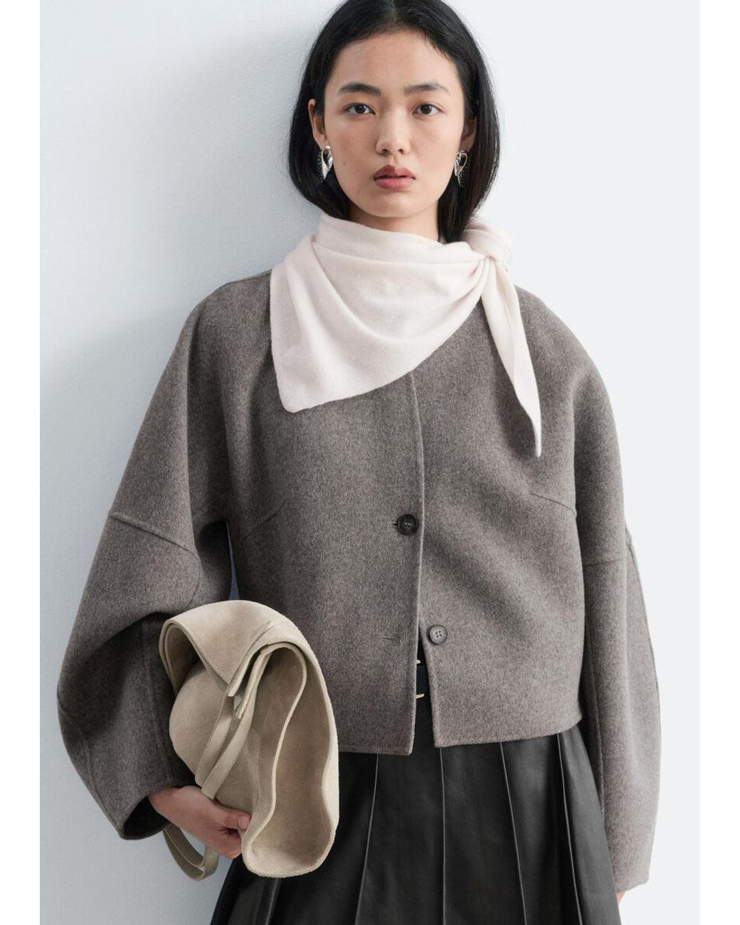 & Other Stories Gray Cashmere Scarf