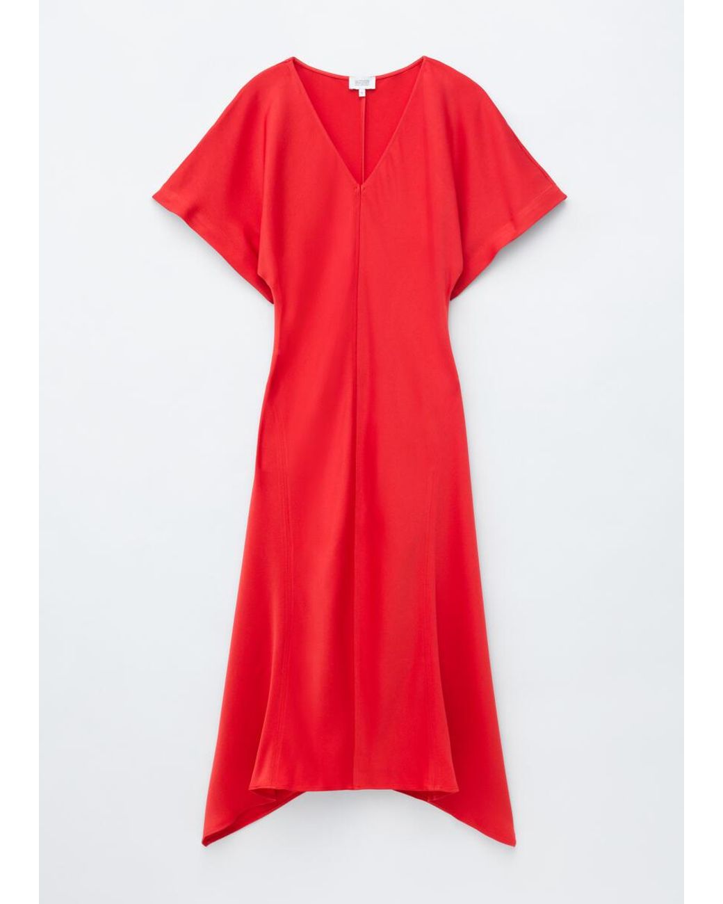 & Other Stories Red V-Neck Maxi Dress