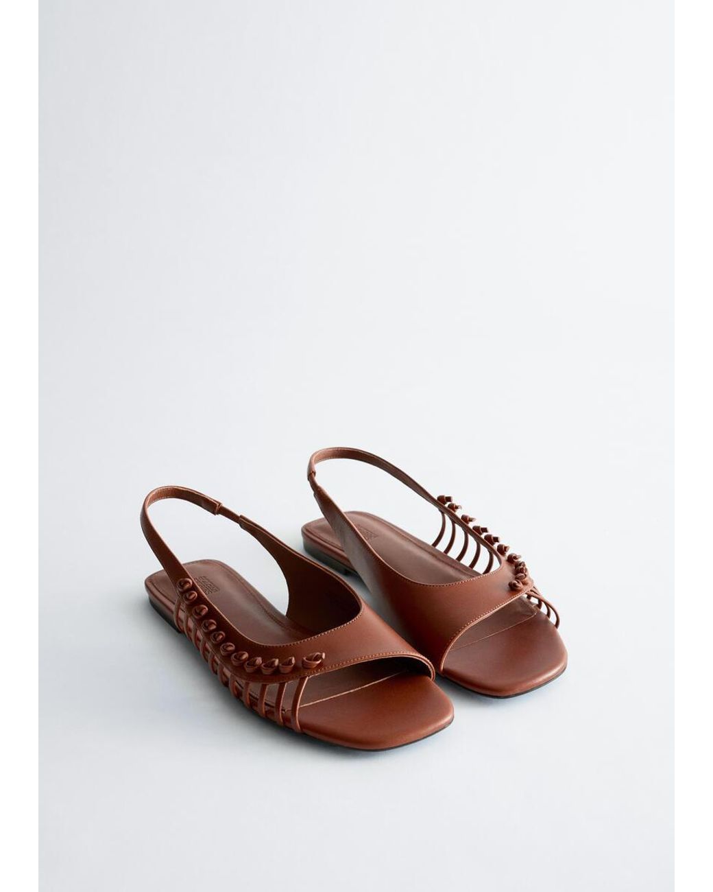 & Other Stories Natural Leather Slingback Sandals