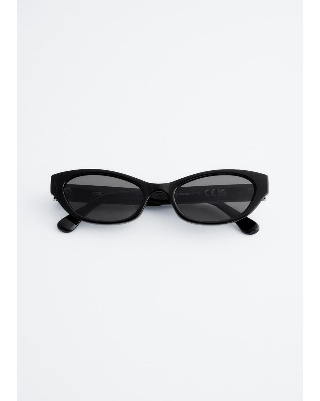 & Other Stories Black Oval Frame Sunglasses