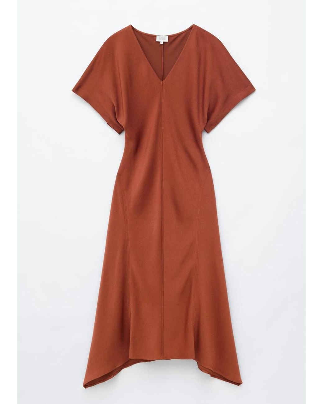 & Other Stories Red V-Neck Maxi Dress