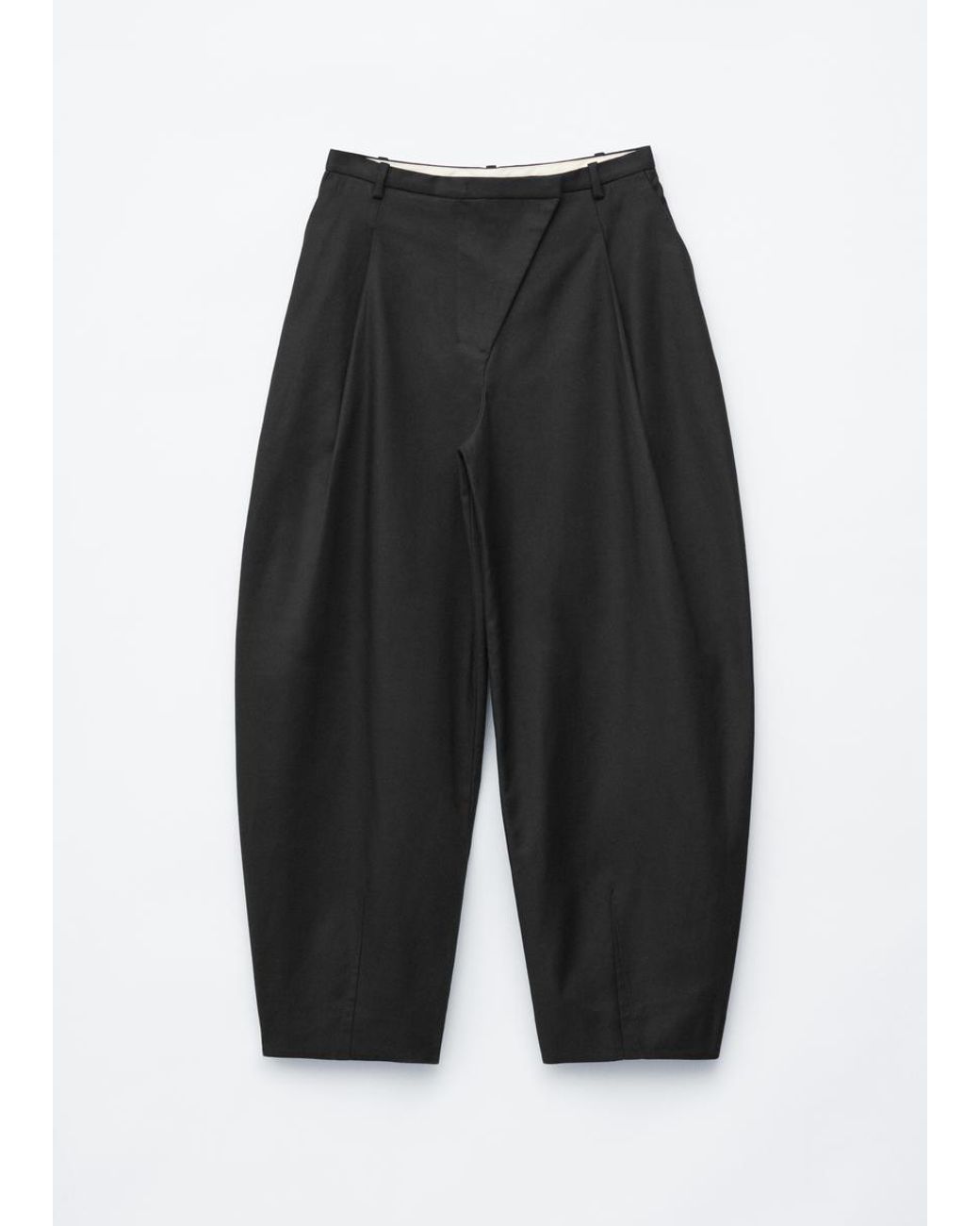 & Other Stories Gray Barrel-Leg Trousers