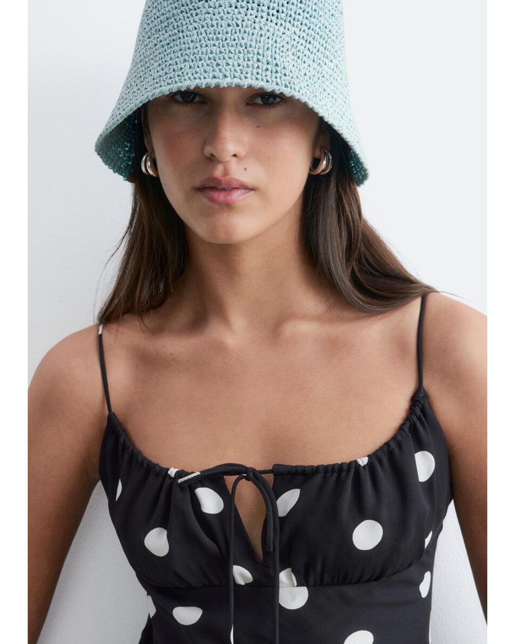& Other Stories Black Woven Straw Hat