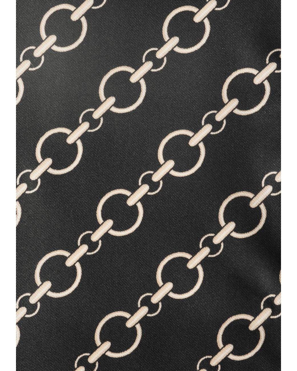 & Other Stories Black Slim Silk Print Scarf