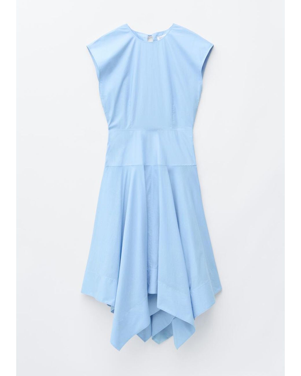 & Other Stories Blue Cotton Poplin Midi Dress