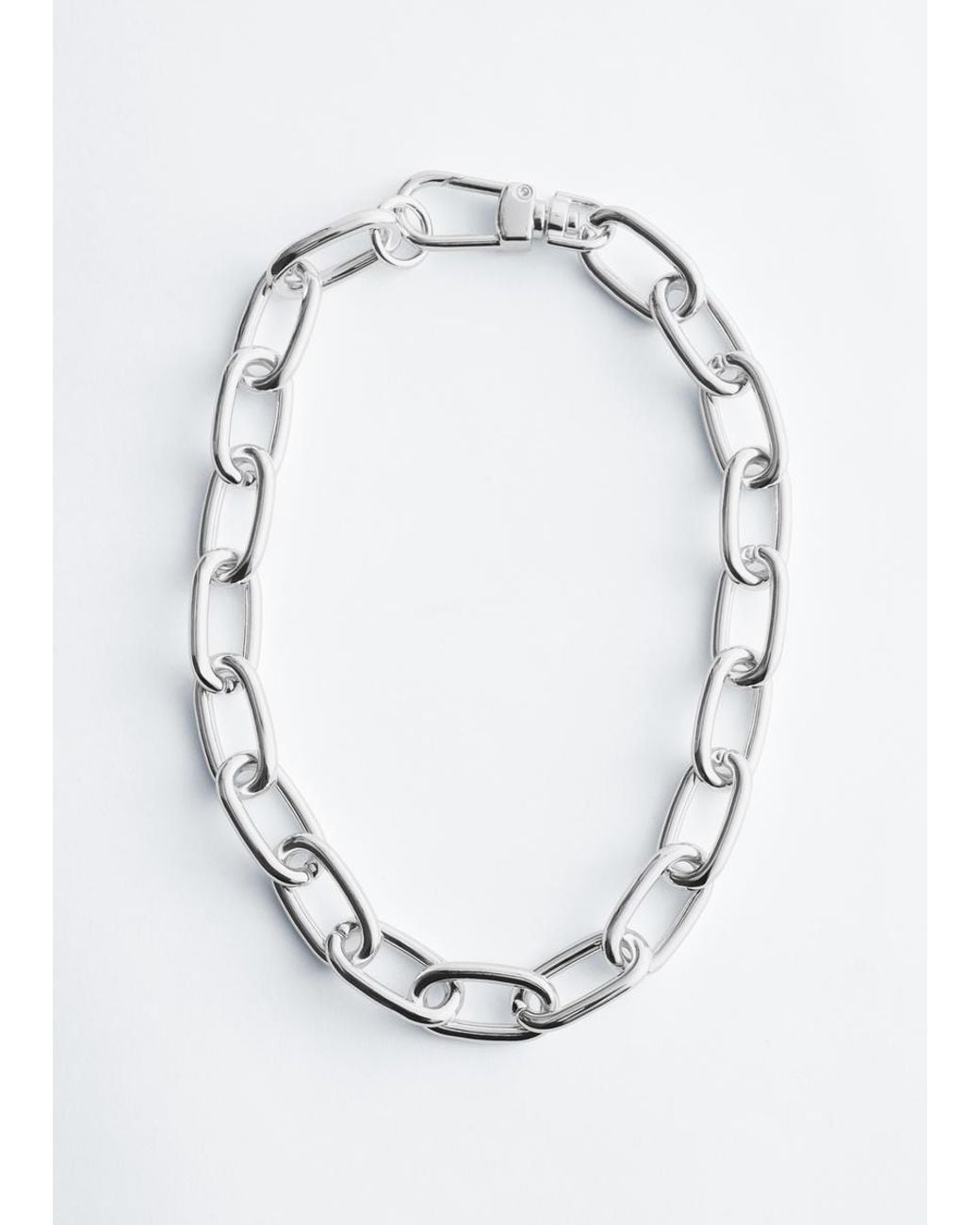 & Other Stories White Chunky Chain Necklace