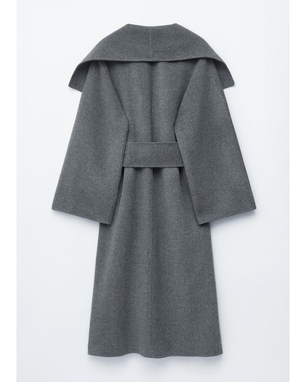 & Other Stories Gray Shawl-Collar Wool Maxi Coat