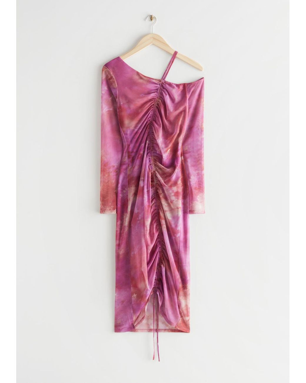 & Other Stories Oneshoulder Midi Dress in Pink Lyst