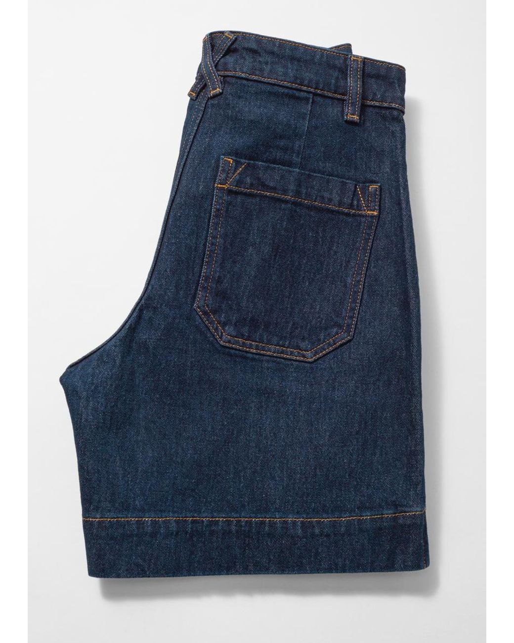 & Other Stories Blue High-Waist Denim Shorts
