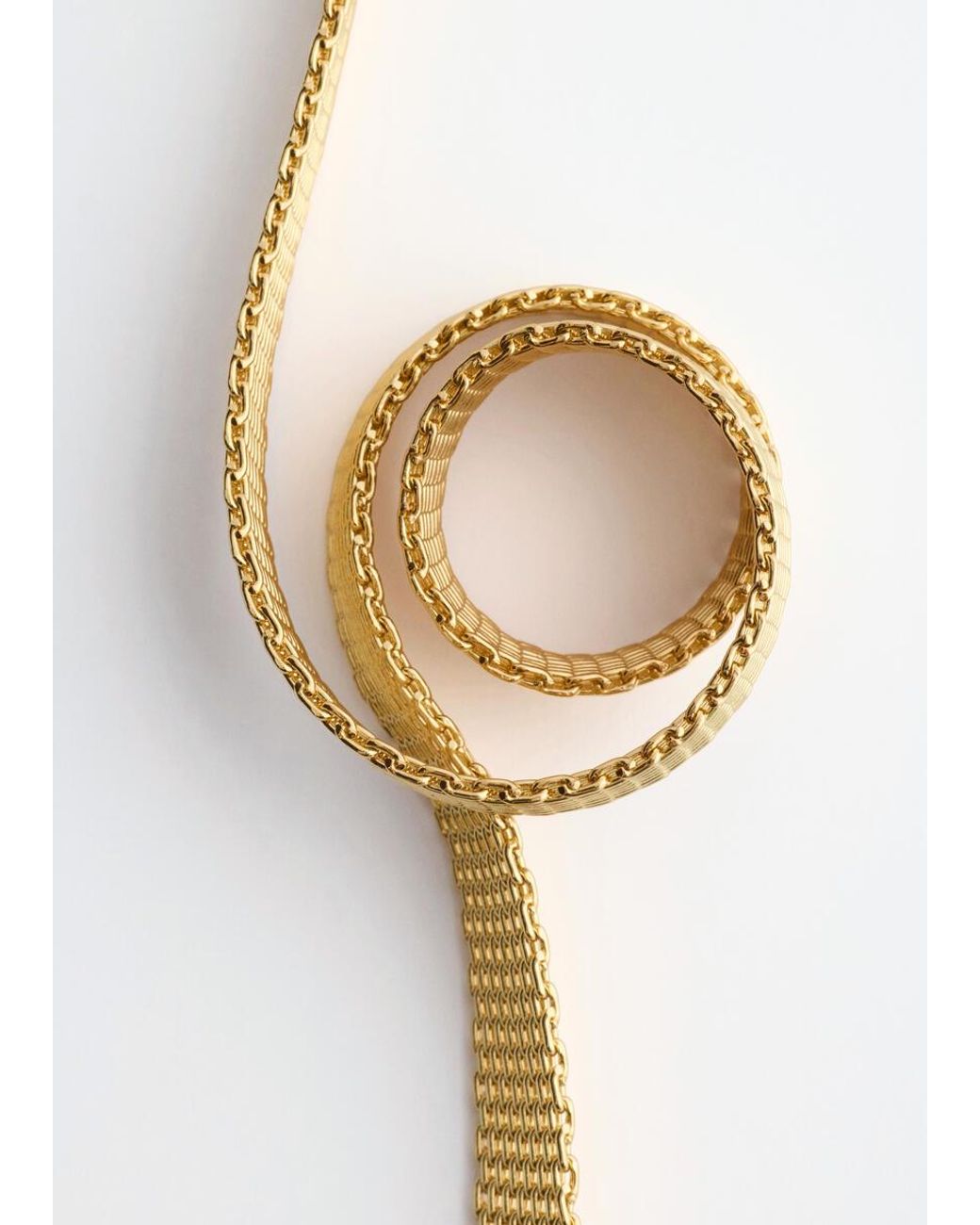 & Other Stories White Flat Chain Necklace