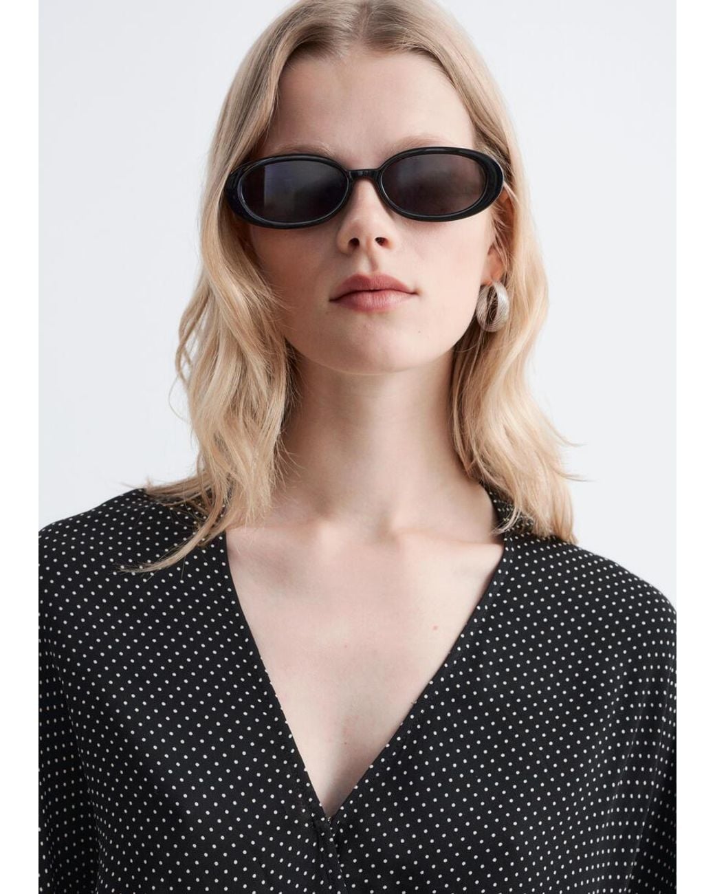 & Other Stories Black Wrap Mini Dress