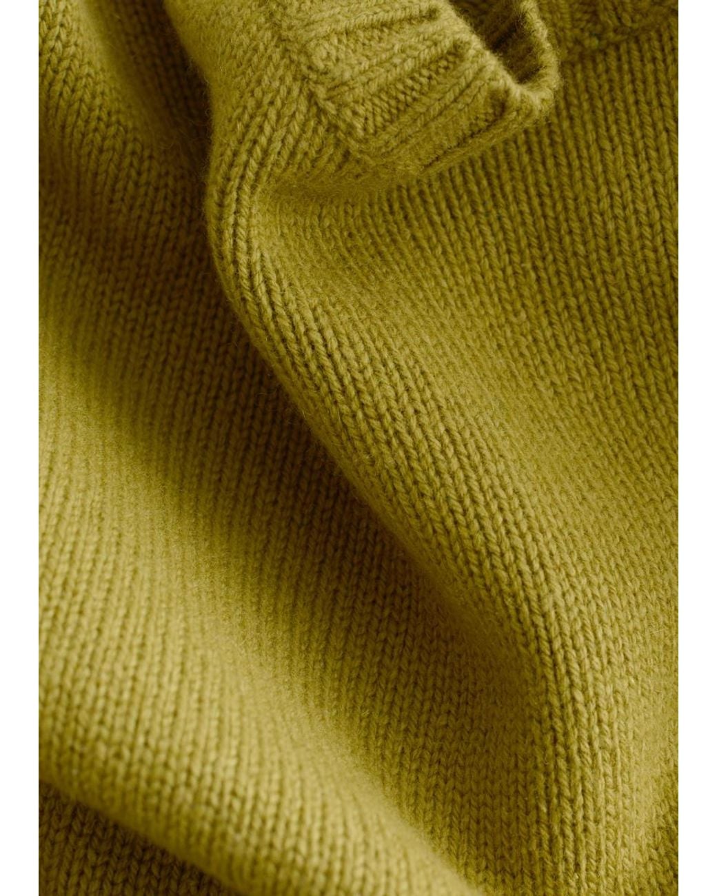 & Other Stories Yellow Cashmere And Cotton Jumper