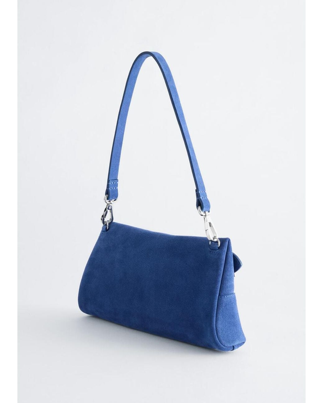 & Other Stories Blue Split Suede Shoulder Bag