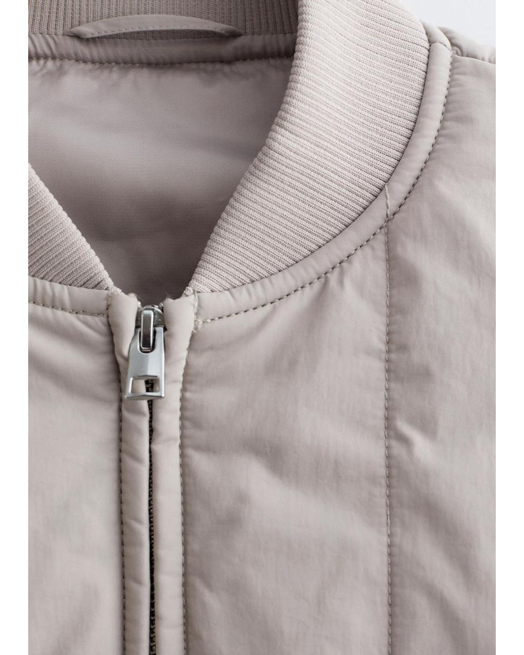 & Other Stories Gray Oversized Bomber Jacket