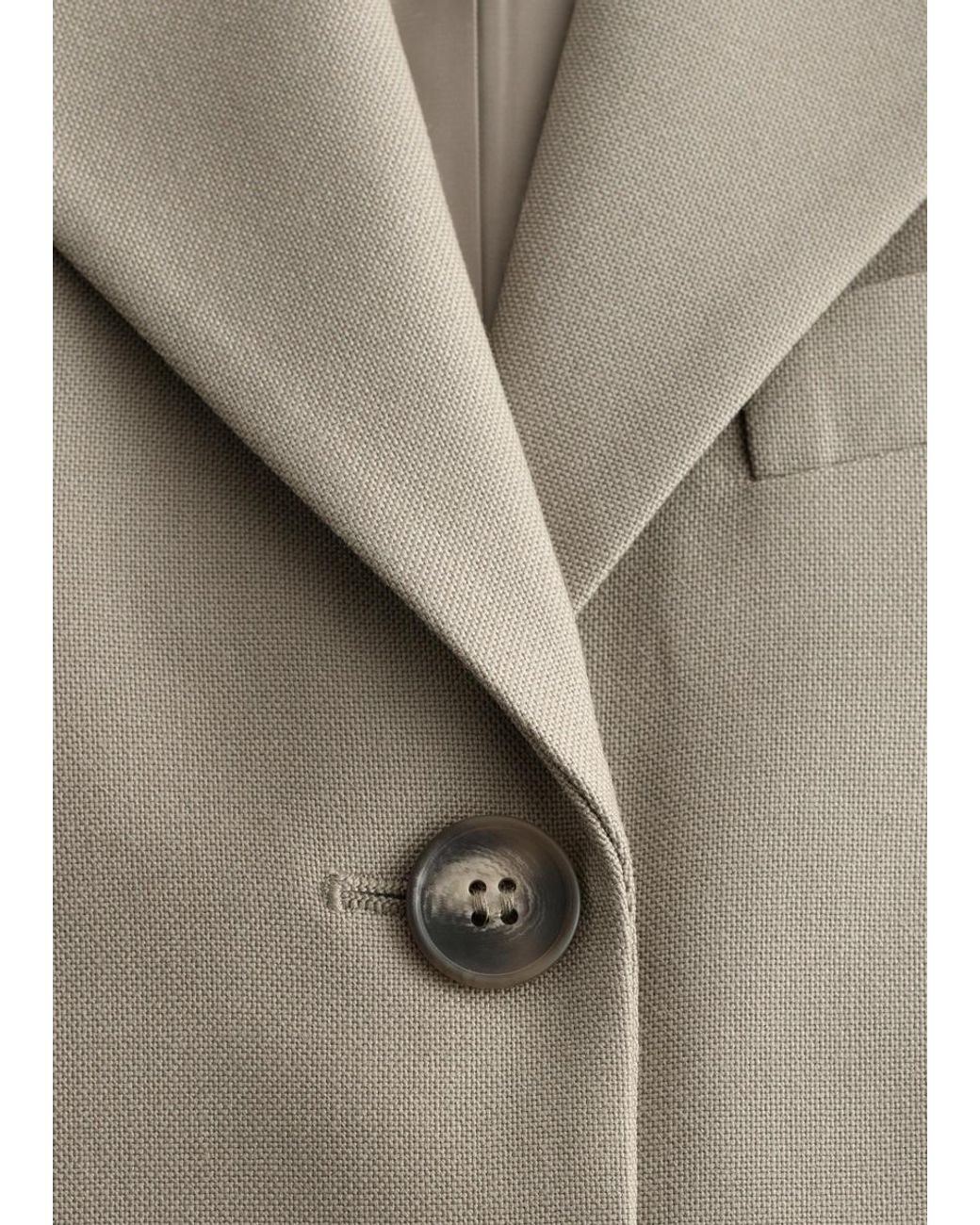 & Other Stories White Tapered Blazer
