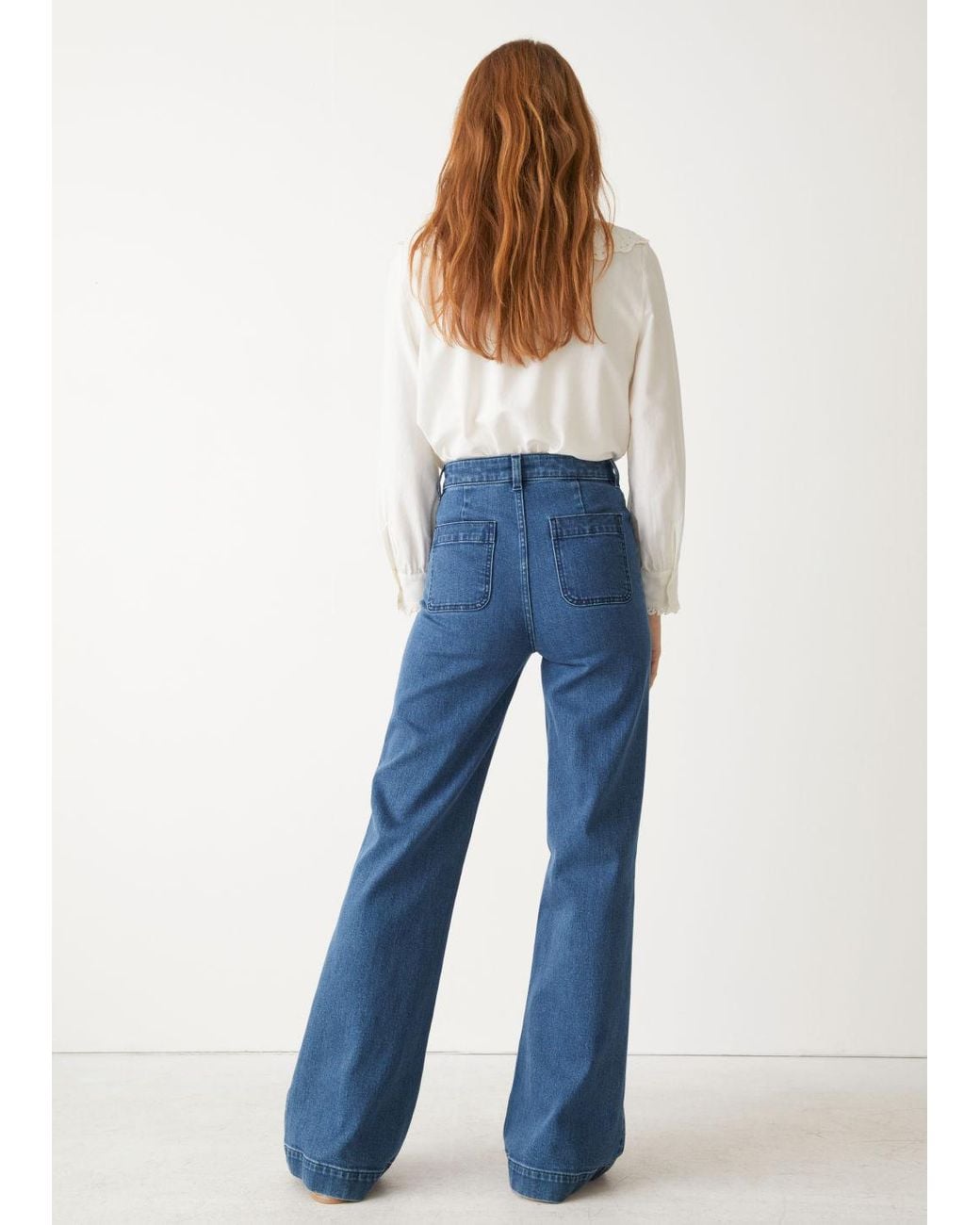 Organic Cotton High Waist Flare Jeans 