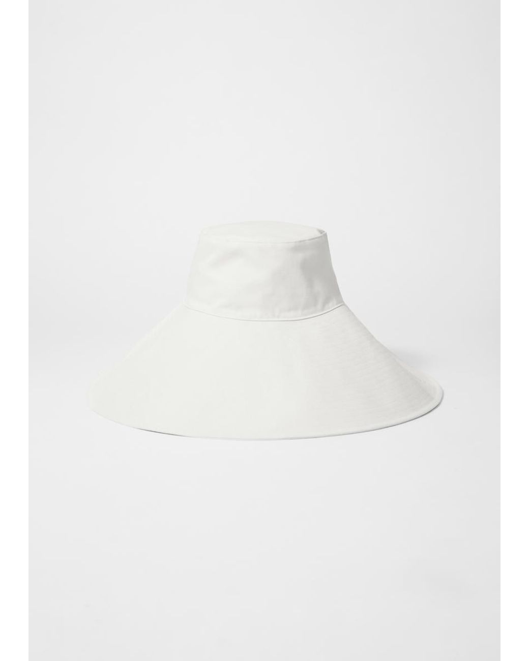 & Other Stories White Wide-Brim Cotton Sun Hat