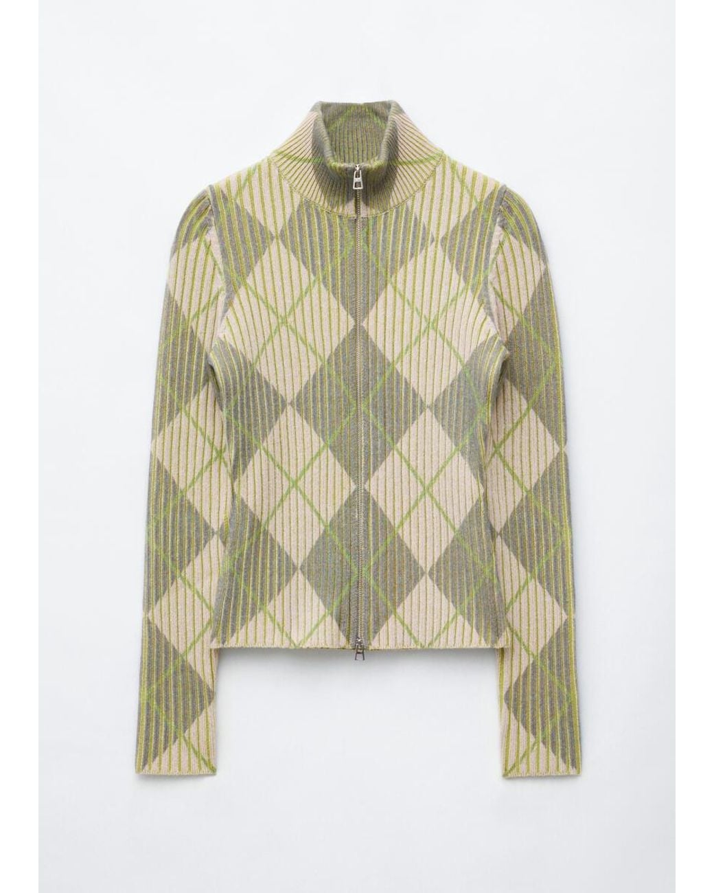 & Other Stories Natural Wool-Cotton Zip Cardigan