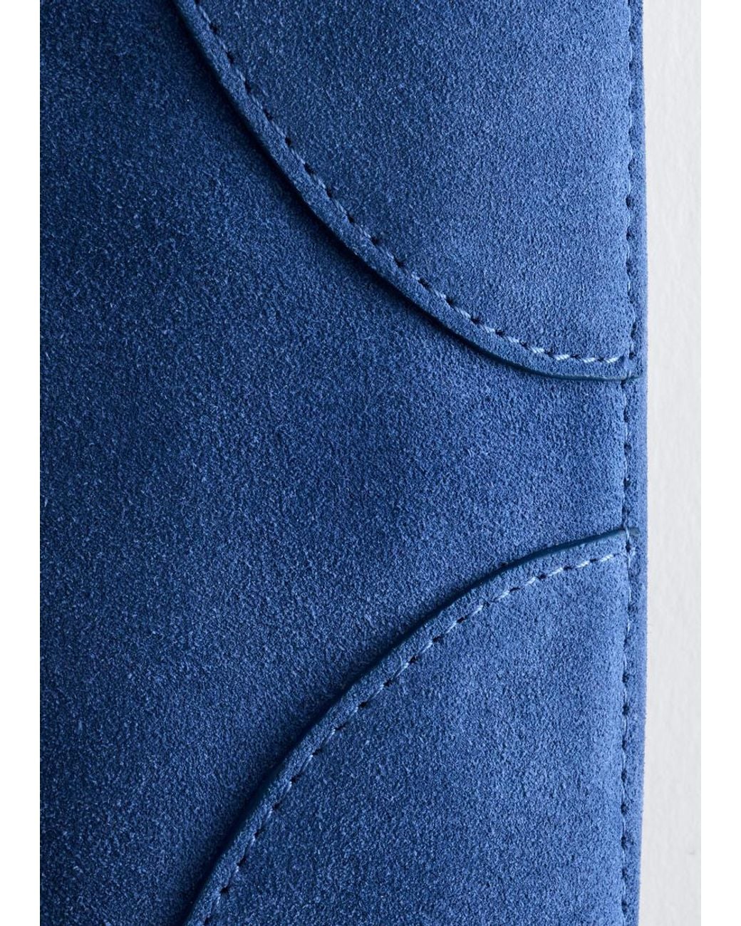 & Other Stories Blue Split Suede Shoulder Bag