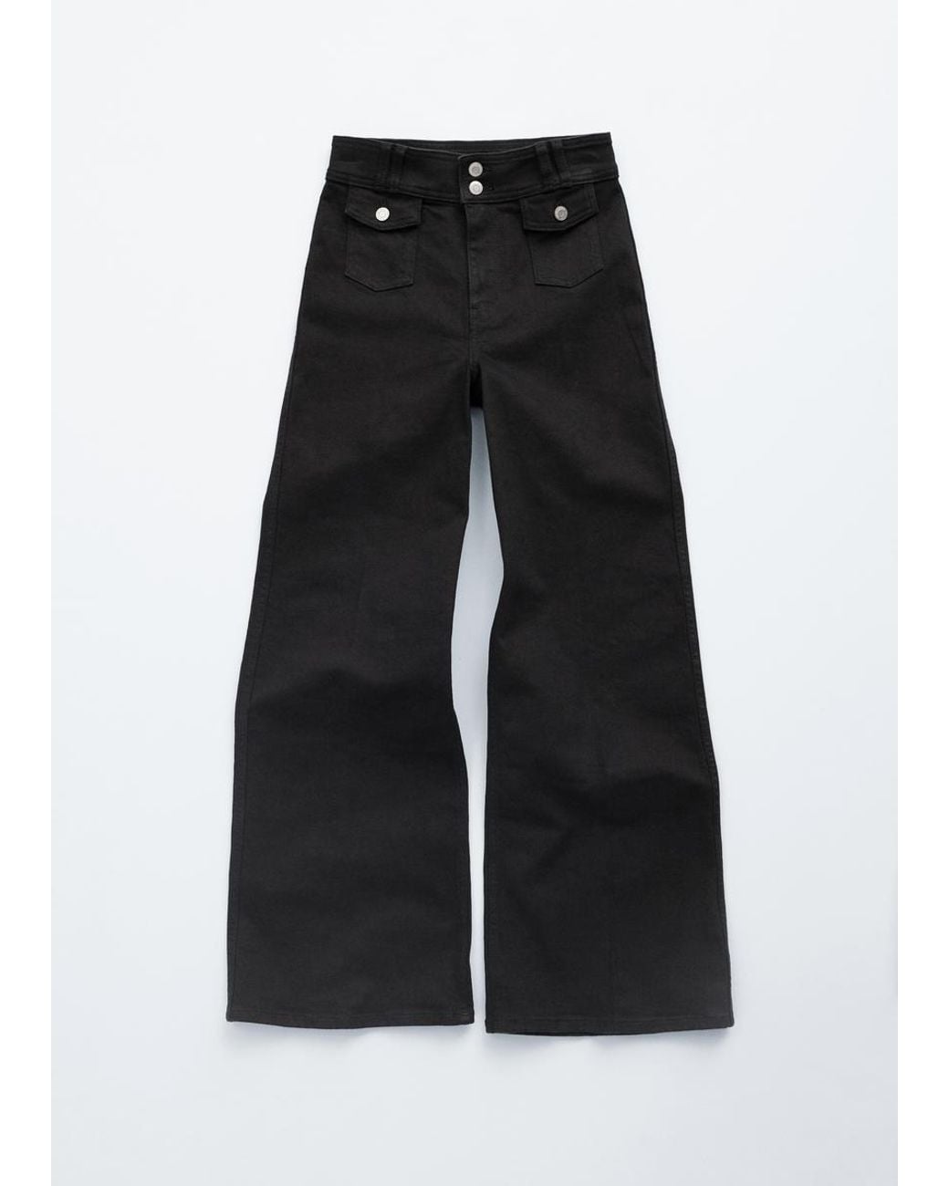 & Other Stories White Press-Crease Flared Jeans
