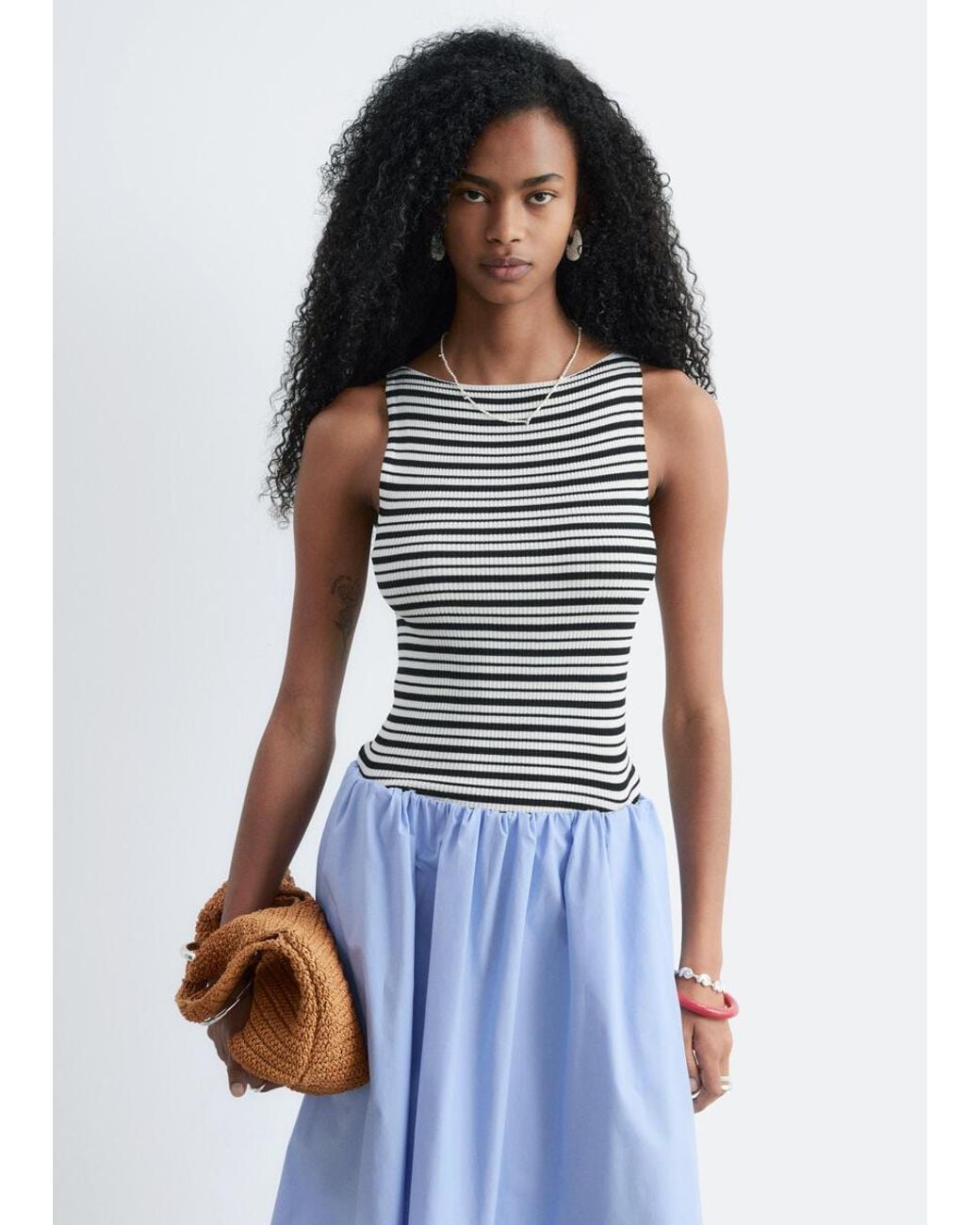 & Other Stories White Rib-Knit Tank Top