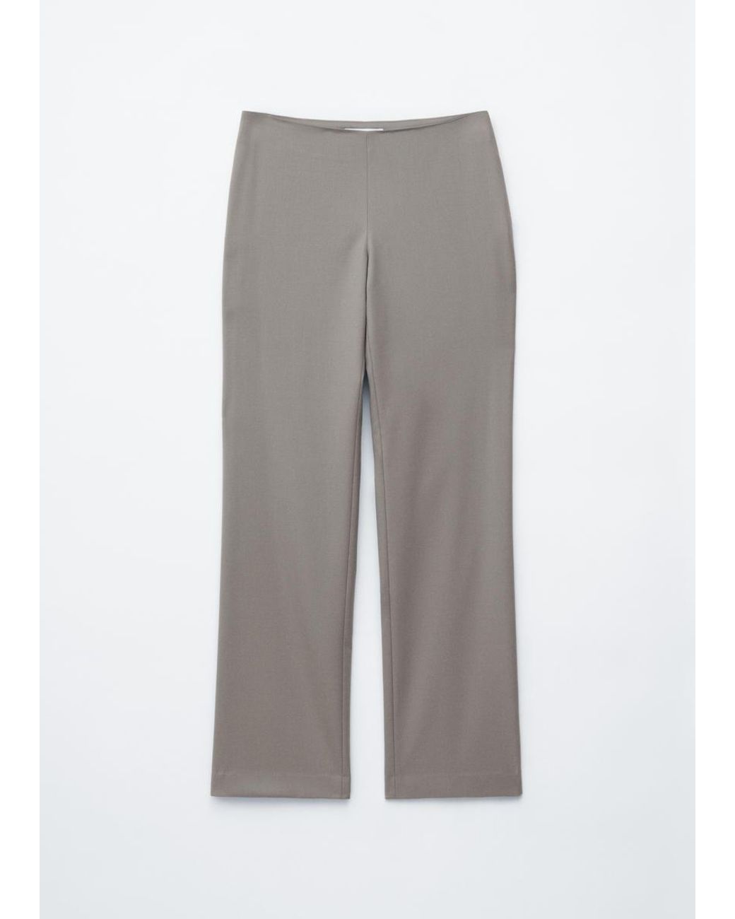 & Other Stories Gray Straight-Leg Wool Trousers