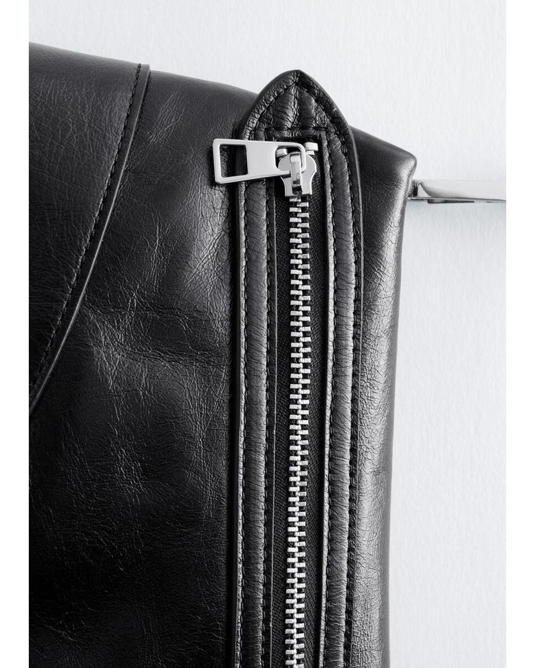& Other Stories Red Leather Shoulder Bag