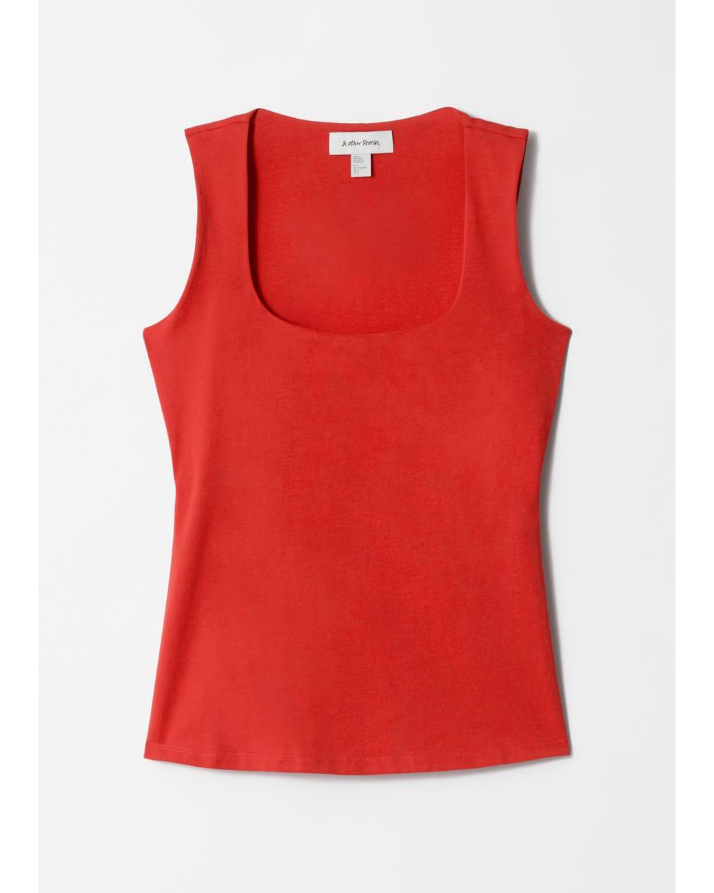 & Other Stories White Square-Neck Tank Top