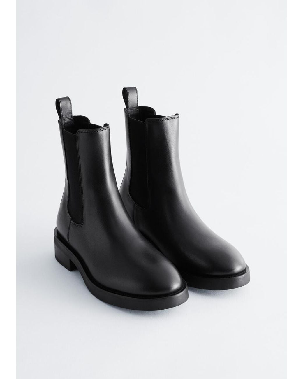 & Other Stories Black Leather Chelsea Boots