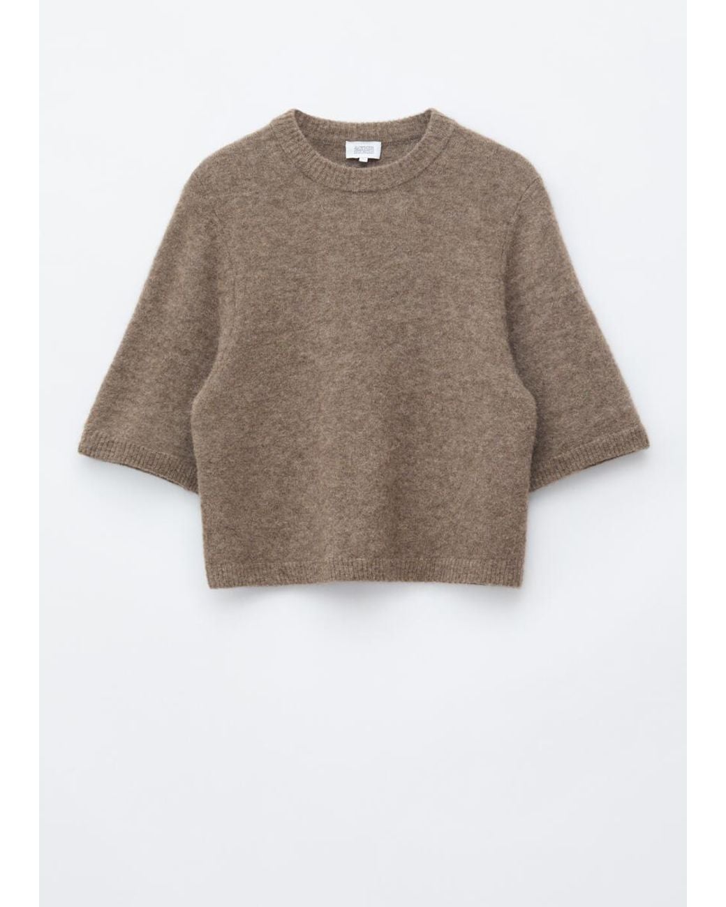 & Other Stories Brown Alpaca-Blend Knitted T-Shirt