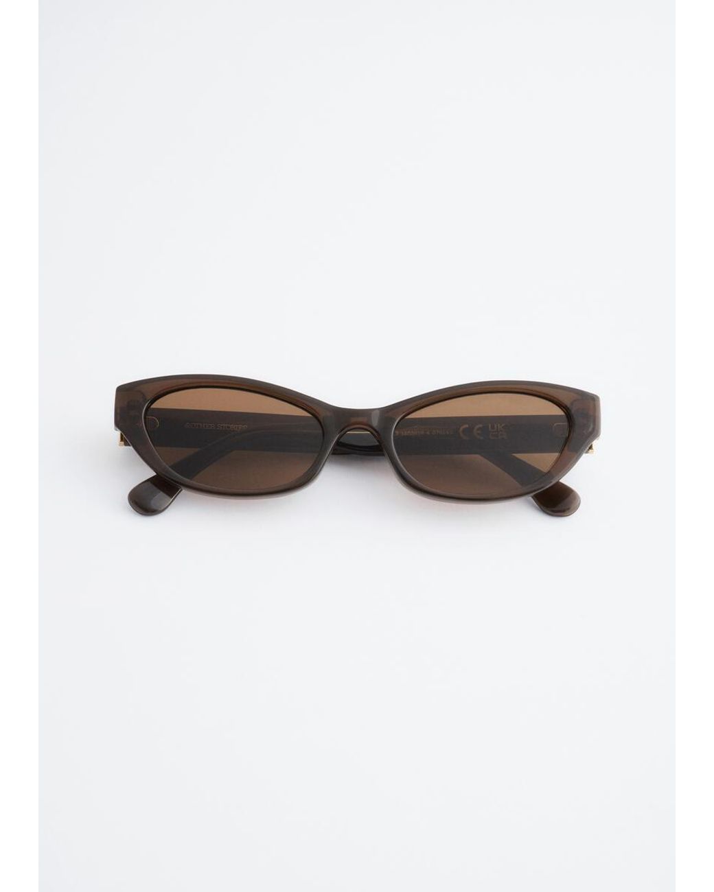 & Other Stories White Oval Frame Sunglasses