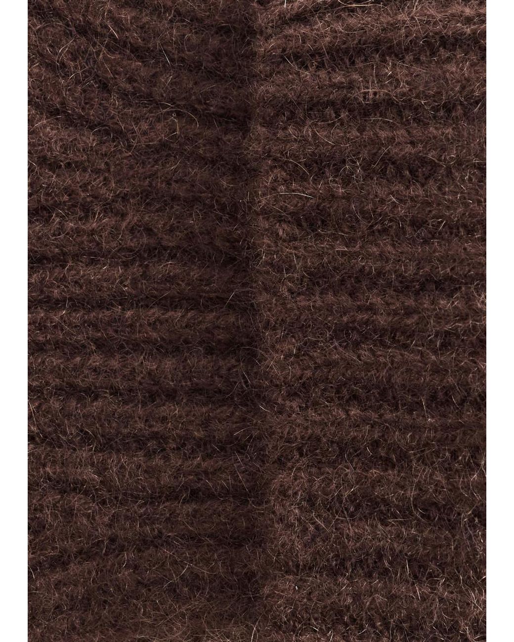& Other Stories Brown Ribbed Cashmere Gloves