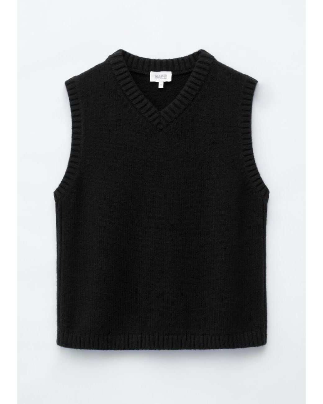& Other Stories Blue Wool-Cotton Knitted Vest