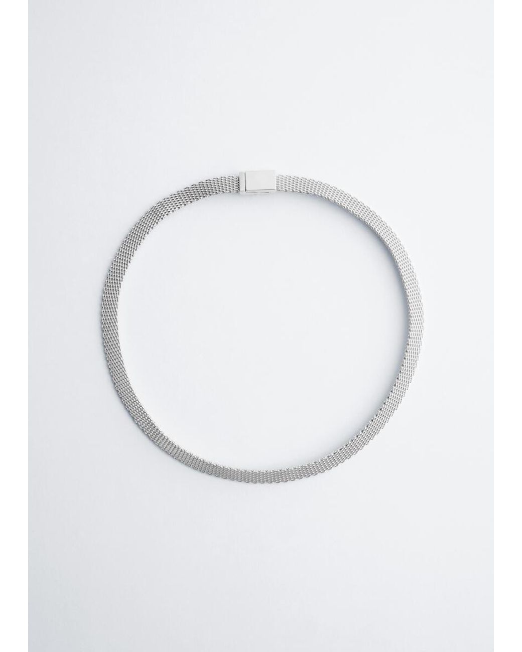 & Other Stories White Flat Chain Necklace